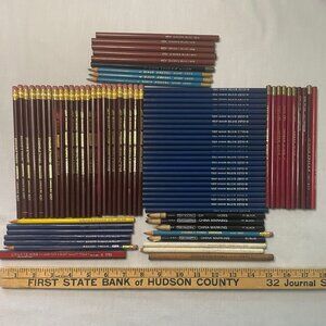 Vintage Lot of 75 Dixon Colored Wooden Pencils Art Drawing Bonus 7 Made in USA